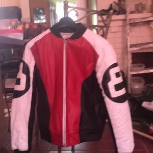 Eight ball Jacket unisex it fits like a small leather no rips or tears.